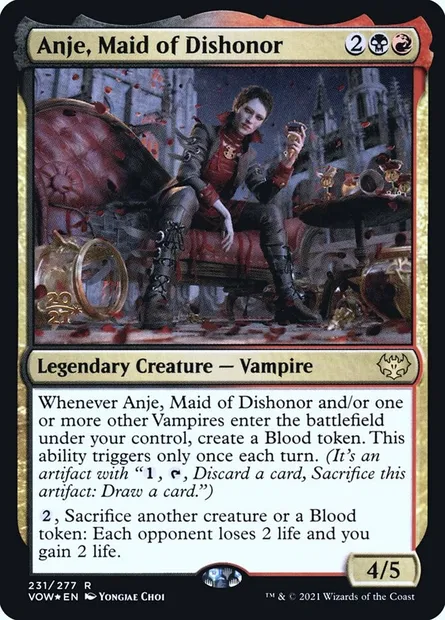 Anje, Maid of Dishonor, Magic card PVOW 231s — Innistrad: Crimson Vow Promos set