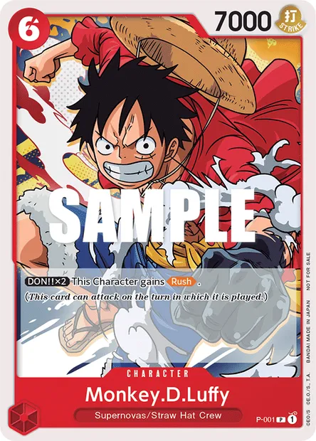 Monkey D. Luffy, carte One Piece P-001 — extension Carte promo