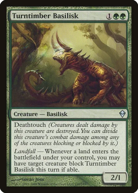 Turntimber Basilisk, Magic card ZEN 190 — Zendikar set