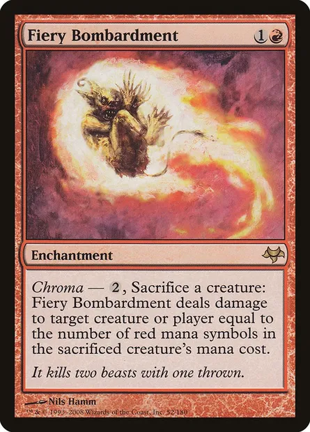 Fiery Bombardment, Magic card EVE 52 — Eventide set