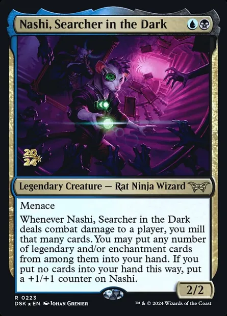 Nashi, Searcher in the Dark, Magic card PDSK 223s — Duskmourn: House of Horror Promos set