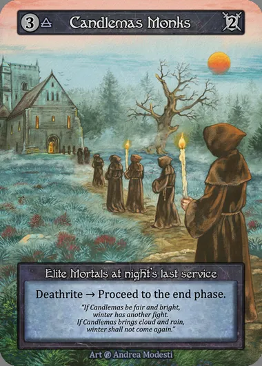 Candlemas Monks, Sorcery card BET 035 — Beta set
