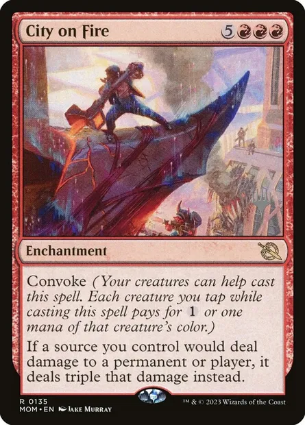 City on Fire, Magic card PMOM 135p — March of the Machine Promos set