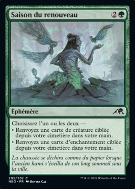 Saison du renouveau, carte Magic NEO 205 — extension Kamigawa: La Dynastie Néon
