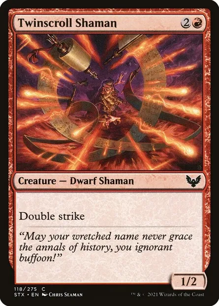 Twinscroll Shaman, Magic card STX 118 — Strixhaven: School of Mages set