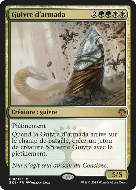 Guivre d'armada, carte Magic GK1 108 — extension GRN Guild Kit