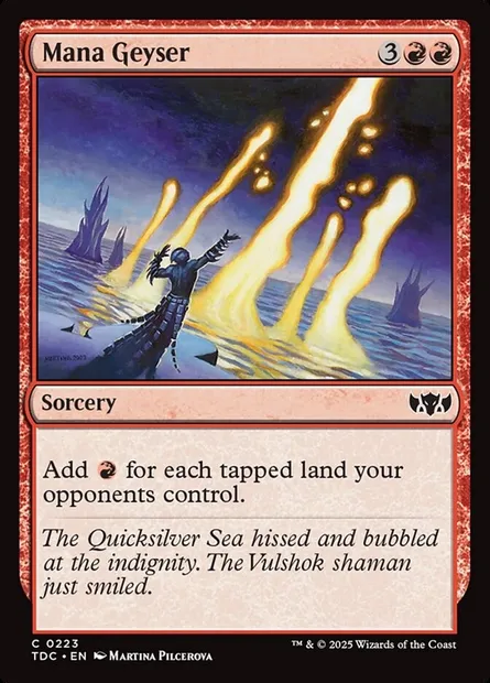 Mana Geyser, Magic card TDC 223 — Tarkir: Dragonstorm Commander set