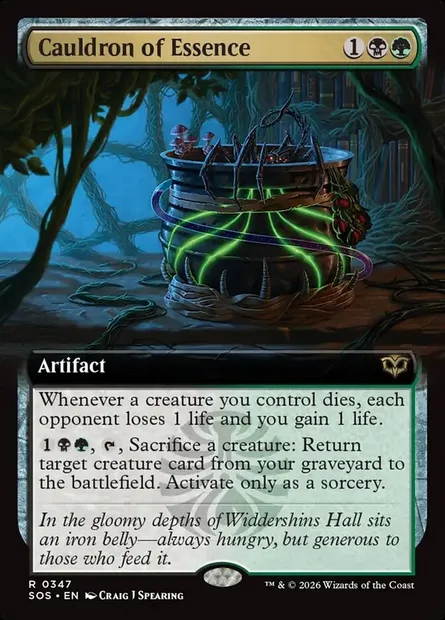 Cauldron of Essence, Magic card SOS 347 — Secrets of Strixhaven set