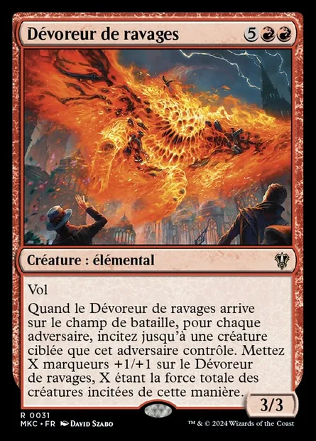 Dévoreur de ravages, carte Magic MKC 31 — extension Murders at Karlov Manor Commander