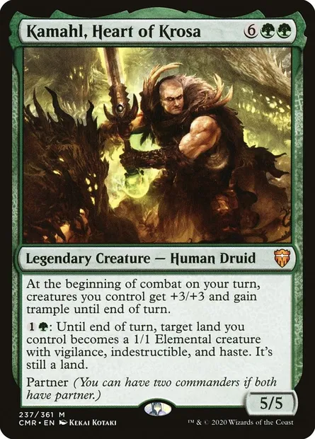 Kamahl, Heart of Krosa, Magic card CMR 237 — Commander Legends set