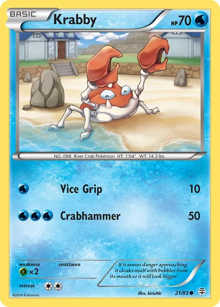 Krabby, Pokémon card GEN 21 — Generations set