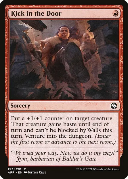Kick in the Door, Magic card AFR 153 — Adventures in the Forgotten Realms set