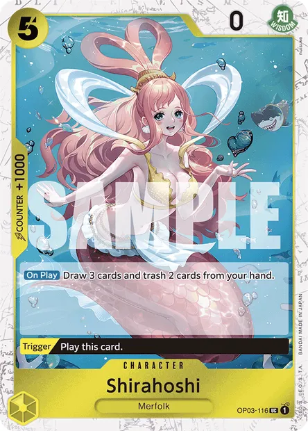 Shirahoshi, One Piece card OP03-116 — PILLARS OF STRENGTH set