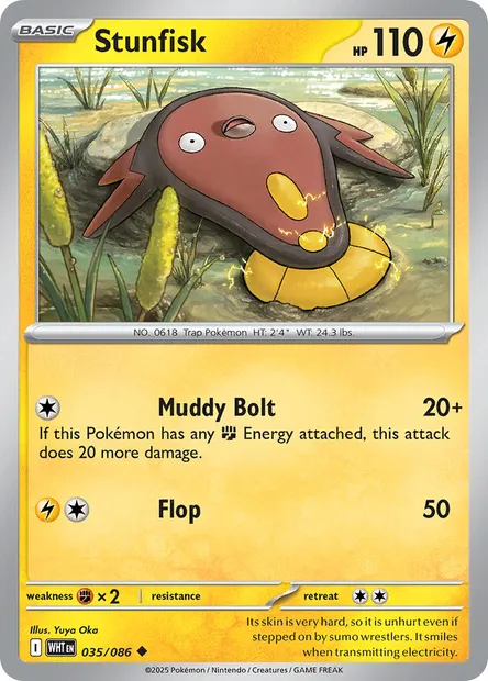 Stunfisk, Pokémon card WHT 035 — White Flare set