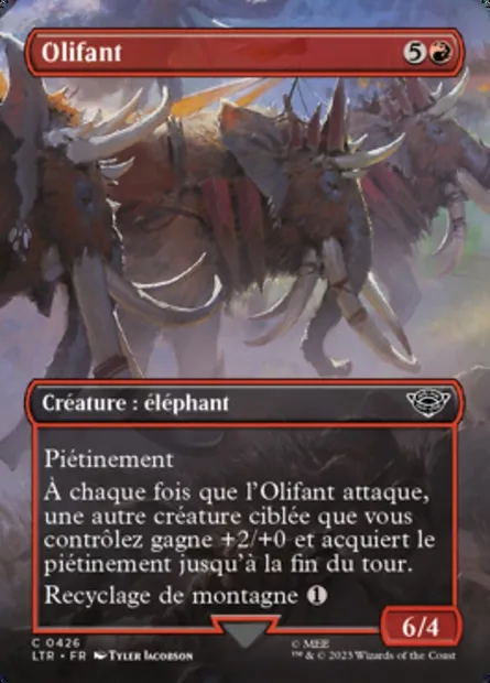 Olifant, carte Magic LTR 426 — extension Le Seigneur des Anneaux : chroniques de la Terre du Milieu