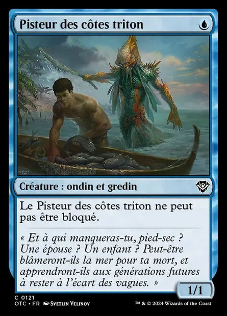 Pisteur des côtes triton, carte Magic OTC 121 — extension Outlaws of Thunder Junction Commander