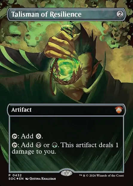 Talisman de résistance, carte Magic SOC 432 — extension Secrets of Strixhaven Commander