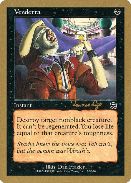 Vendetta, carte Magic WC01 tvdl170 — extension World Championship Decks 2001