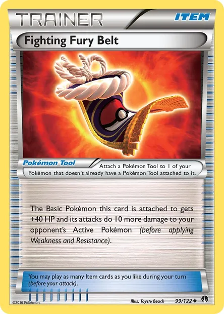 Fighting Fury Belt, Pokémon card BKP 99 — BREAKpoint set