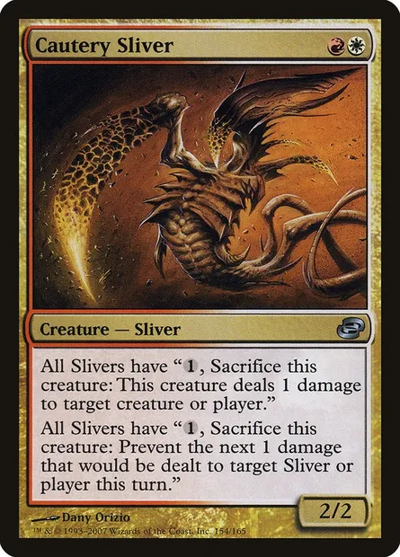 Cautery Sliver, Magic card PLC 154 — Planar Chaos set