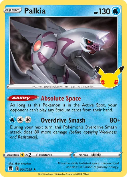 Palkia, Pokémon card CEL 4 — Celebrations set