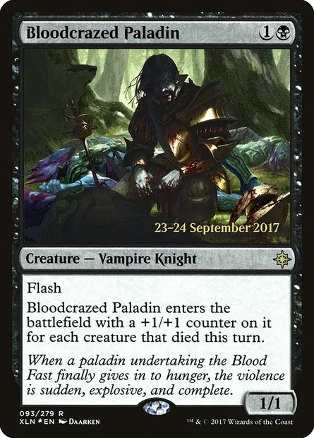 Bloodcrazed Paladin, Magic card PXLN 93s — Ixalan Promos set