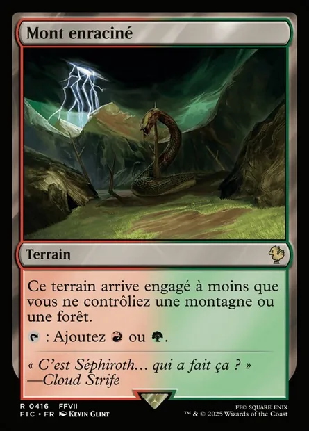 Mont enraciné, carte Magic FIC 416 — extension Final Fantasy Commander