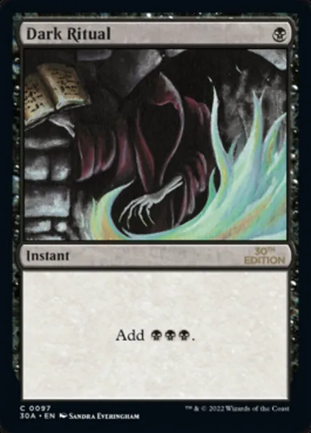 Dark Ritual, Magic card 30A 97 — 30th Anniversary Edition set