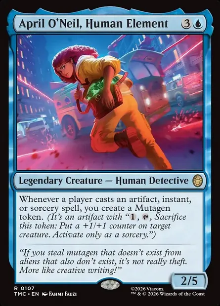 April O'Neil, Human Element, carte Magic TMC 107 — extension Teenage Mutant Ninja Turtles Eternal