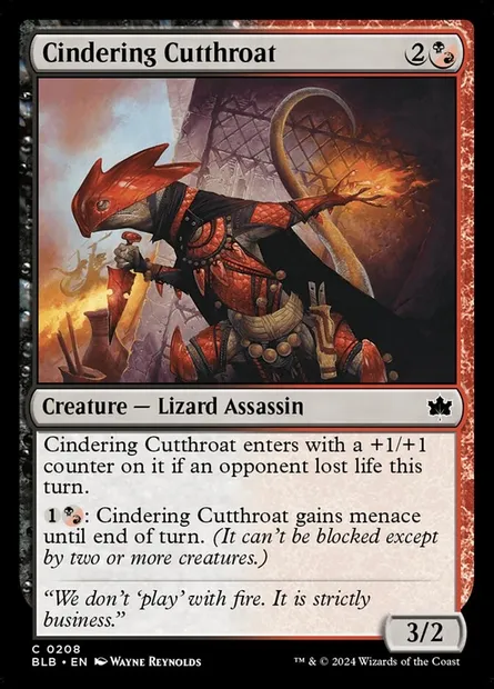 Cindering Cutthroat, Magic card BLB 208 — Bloomburrow set