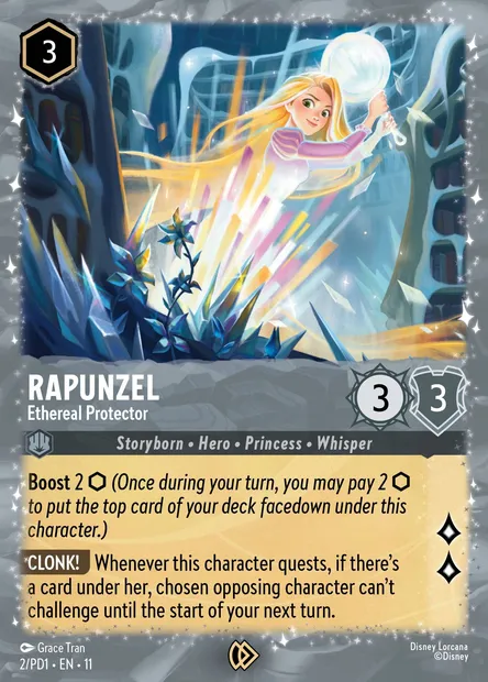 Rapunzel - Ethereal Protector, Disney Lorcana card PD1-002 — PD1 set
