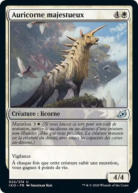 Auricorne majestueux, carte Magic IKO 22 — extension Ikoria: Lair of Behemoths