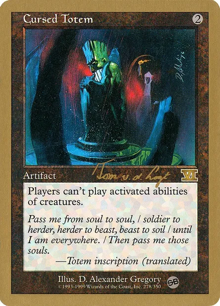 Totem maudit, carte Magic WC00 tvdl278sb — extension World Championship Decks 2000
