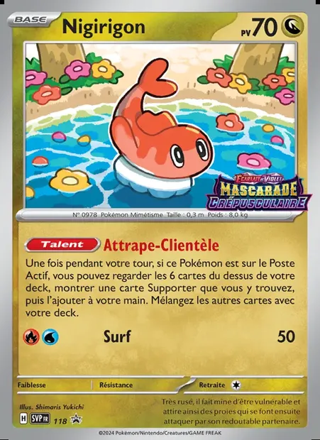 Nigirigon, carte Pokémon PR-SV 118 — extension SVP Black Star Promos