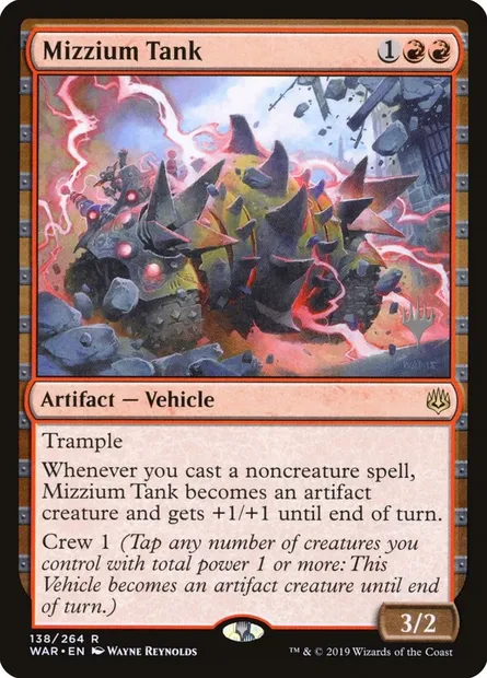 Mizzium Tank, Magic card PWAR 138p — War of the Spark Promos set