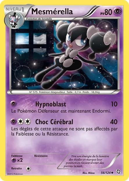 Mesmérella, carte Pokémon DRX 56 — extension Dragons Éxaltés