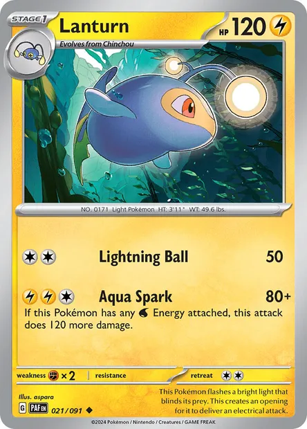 Lanturn, Pokémon card PAF 021 — Paldean Fates set