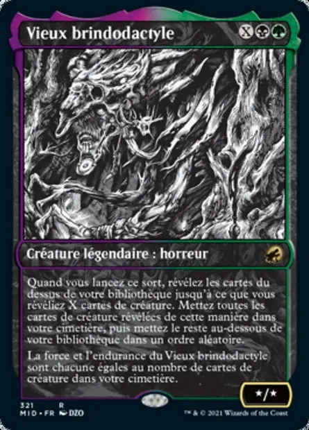 Vieux brindodactyle, carte Magic MID 321 — extension Innistrad : chasse de minuit