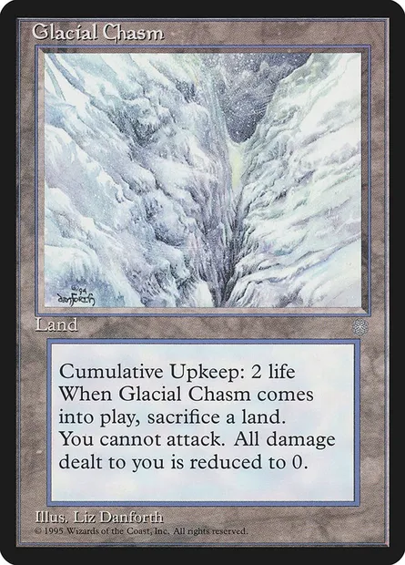 Glacial Chasm, Magic card ICE 353 — Ice Age set