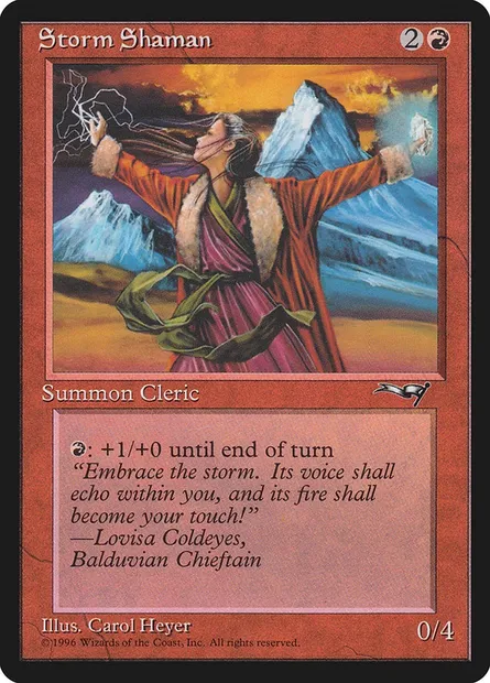 Storm Shaman, Magic card ALL 81b — Alliances set
