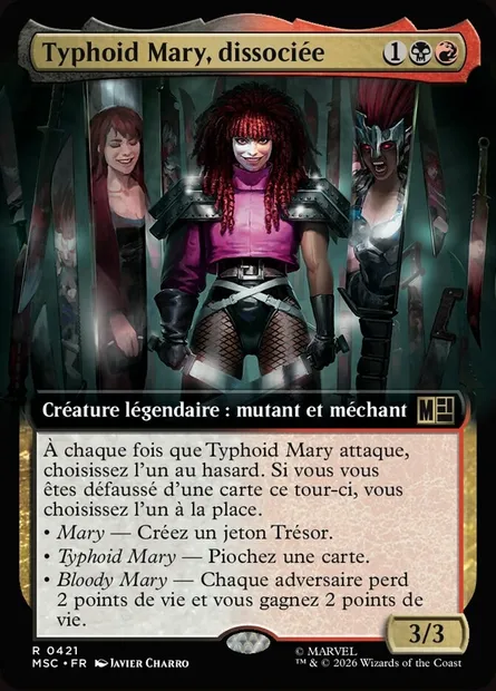 Typhoid Mary, dissociée, carte Magic MSC 421 — extension Marvel Super Heroes Commander