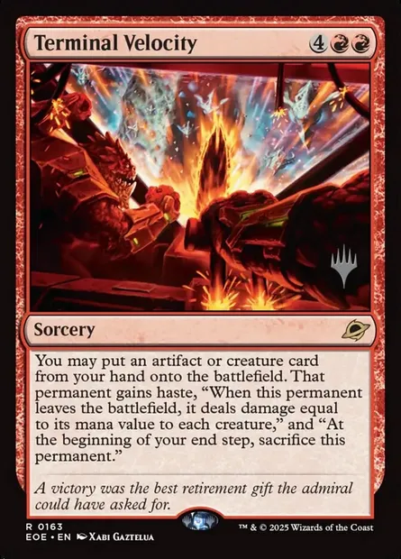 Terminal Velocity, Magic card PEOE 163p — Edge of Eternities Promos set