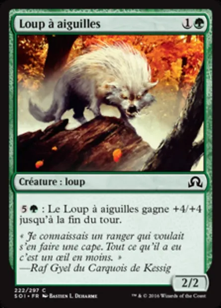 Loup à aiguilles, carte Magic SOI 222 — extension Ténèbres sur Innistrad