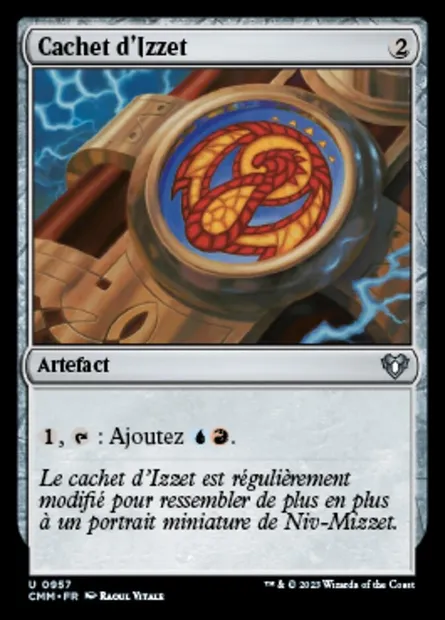 Cachet d'Izzet, carte Magic CMM 957 — extension Commander Masters