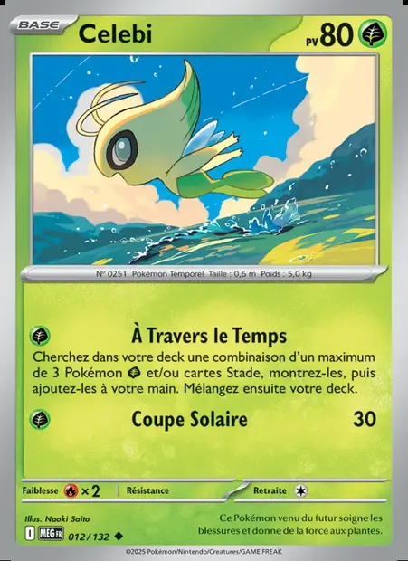 Celebi, carte Pokémon MEG 012 — extension Méga-Évolution