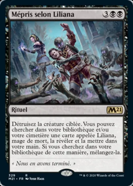 Mépris selon Liliana, carte Magic M21 329 — extension Core Set 2021