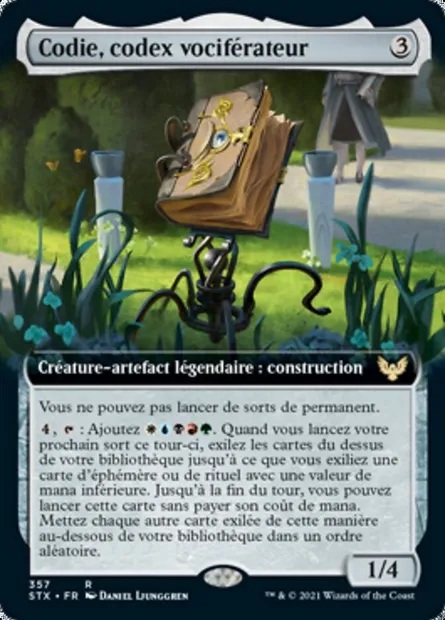 Codie, codex vociférateur, carte Magic STX 357 — extension Strixhaven: l'Académie des Mages