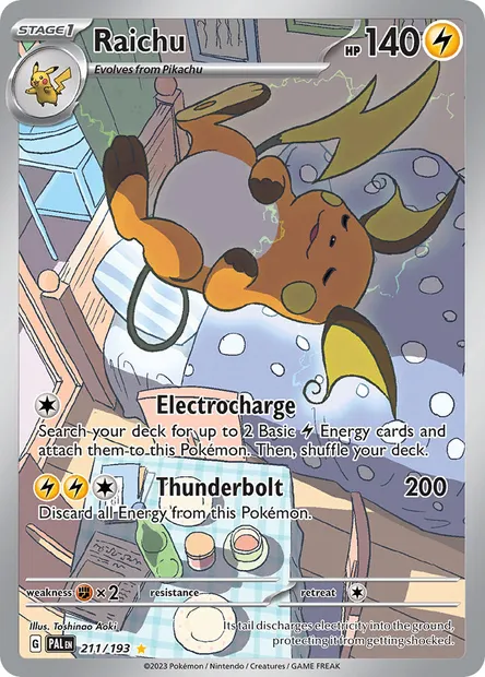 Raichu, Pokémon card PAL 211 — Paldea Evolved set