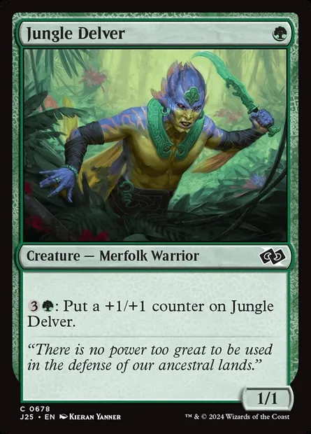 Jungle Delver, Magic card J25 678 — Foundations Jumpstart set