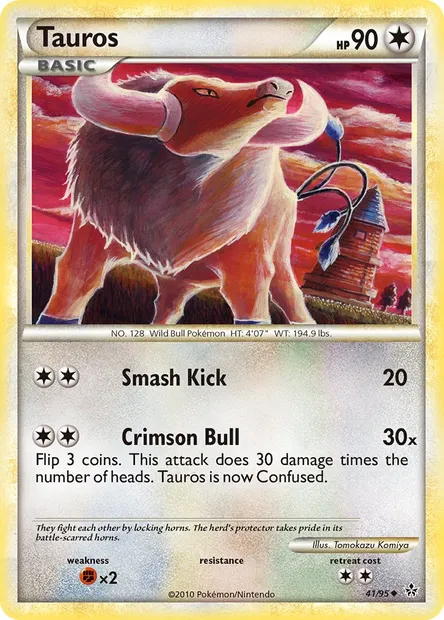 Tauros, Pokémon card UL 41 — Unleashed set